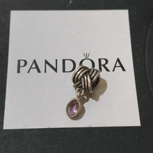 Load image into Gallery viewer, Pandora Tied Together with Pink Amethyst Charm 790476PAM