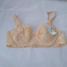 Load image into Gallery viewer, GYCL Ultrathin Underwire Push Up 3/4 Lace Bra, Peach, size Large 38B