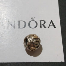 Load image into Gallery viewer, Pandora Retired Sterling Silver and 14K Gold Alphabet Bead - Letter S - 790298S