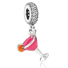 Load image into Gallery viewer, Pandora Retired Sterling Silver Fruity Cocktail Glass Dangle 792q53enmx