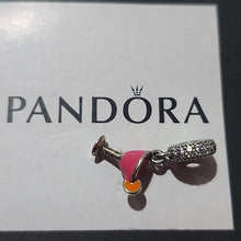 Load image into Gallery viewer, Pandora Retired Sterling Silver Fruity Cocktail Glass Dangle 792q53enmx