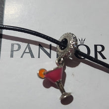 Load image into Gallery viewer, Pandora Retired Sterling Silver Fruity Cocktail Glass Dangle 792q53enmx