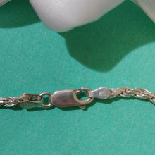Load image into Gallery viewer, Diamond Cut Rope Chain Sterling Silver 7" Bracelet