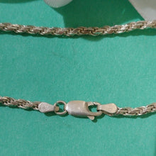 Load image into Gallery viewer, Diamond Cut Rope Chain Sterling Silver 7" Bracelet