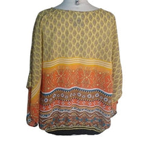 Load image into Gallery viewer, Blair Flutter Sleeve Blouse, Earth Tones, Size Large