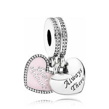 Load image into Gallery viewer, Pandora Sterling Silver Best Friends Dangle Charm Soft Pink Enamel - 791950cz