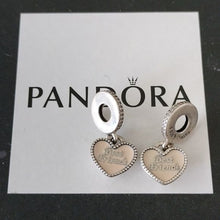 Load image into Gallery viewer, Pandora Sterling Silver Best Friends Dangle Charm Soft Pink Enamel - 791950cz