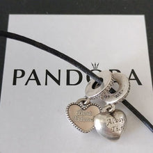 Load image into Gallery viewer, Pandora Sterling Silver Best Friends Dangle Charm Soft Pink Enamel - 791950cz