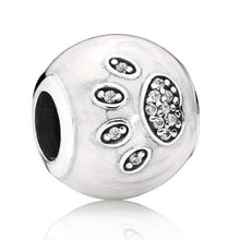 Load image into Gallery viewer, Pandora Retired Sterling Silver I Love My Pets Dog or Cat Animal Charm 791712cz