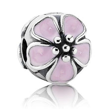 Load image into Gallery viewer, Pandora Retired Sterling Silver Cherry Blossom Clip w/ Pink Enamel- 791041en40