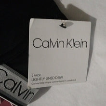 Load image into Gallery viewer, Calvin Klein 2 Pack Lightly Lined Demi Bras, Tawny Black, 38B