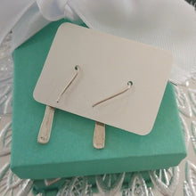 Load image into Gallery viewer, Sterling Silver Bar Dangle Earrings