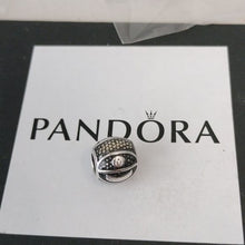 Load image into Gallery viewer, Pandora Sterling Silver Basketball Sports Bead w/ Translucent Enamel -791201en44