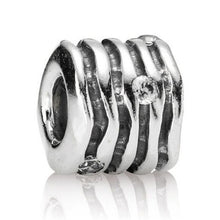 Load image into Gallery viewer, Pandora Retired Sterling Silver Line Bead with Clear Zirconia - 790182CZA