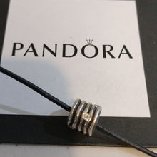 Load image into Gallery viewer, Pandora Retired Sterling Silver Line Bead with Clear Zirconia - 790182CZA