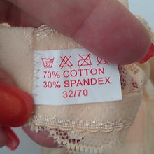 Load image into Gallery viewer, Peach Khaki Lace Push-up Bra, size XS 32B