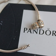 Load image into Gallery viewer, Pandora Sterling Silver 7.0" Snakechain Starter Bracelet w/4-Leaf Clover Charm 790157