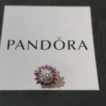 Load image into Gallery viewer, Pandora Sterling Silver Daisy Flower Charm with Purple + White Enamel 798775c02