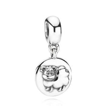 Load image into Gallery viewer, Pandora Retired Sterling Silver Chinese Zodiac Bead with Sheep Dangle - 790883