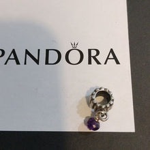 Load image into Gallery viewer, Pandora Retired Sterling Silver Amethyst February Birthstone Dangle - 790166AM