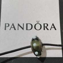 Load image into Gallery viewer, Pandora Seeing Spots Black and Light Blue Charm 790631