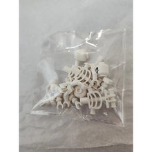 Load image into Gallery viewer, LEGO Spooky Halloween Skeleton Minifigures (Pack of 4) with 3 Black Spiders