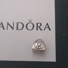 Load image into Gallery viewer, Pandora Sterling Silver Purse w/ Scalloped Edge + Pink CZ Charm 790309pcz SS ALE 925