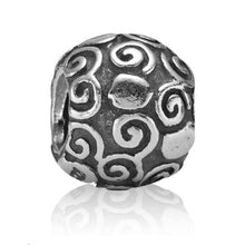 Load image into Gallery viewer, Pandora Retired Sterling Silver Swirling Heart Designer Bead - 790161