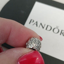 Load image into Gallery viewer, Pandora Retired Sterling Silver Swirling Heart Designer Bead - 790161