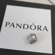 Load image into Gallery viewer, Pandora Retired Sterling Silver Swirling Heart Designer Bead - 790161