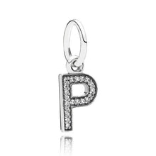 Load image into Gallery viewer, Pandora Sterling Silver Alphabet Letter P Dangle with Clear Zirconia - 791328cz