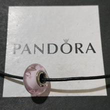 Load image into Gallery viewer, Pandora Sterling Silver Pink Hearts Effervescence Murano Glass Charm 791632cz