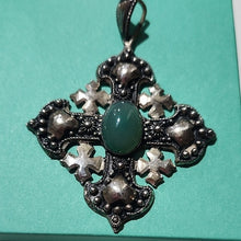 Load image into Gallery viewer, Bethlehem Crusader's Cross Five Fold Sterling Silver 800 Pendant