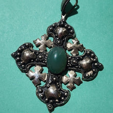 Load image into Gallery viewer, Bethlehem Crusader's Cross Five Fold Sterling Silver 800 Pendant