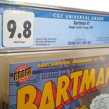 Load image into Gallery viewer, Bartman #1 Bongo Group, 1993 Silver Foil Cover w/Bartman Poster CGC 9.8 Simpsons