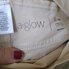 Load image into Gallery viewer, Maternity a:glow Cuffed Crop Jeans, Bone White, Sizes 12
