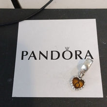 Load image into Gallery viewer, Pandora Retired Brown Enamel Pandora Forever Dangle - 790471E10