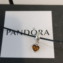 Load image into Gallery viewer, Pandora Retired Brown Enamel Pandora Forever Dangle - 790471E10