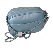 Load image into Gallery viewer, Badgley Mischka Metallic Blue Camera Bag Purse