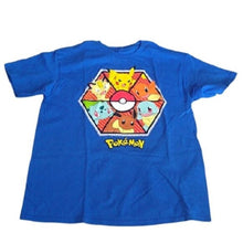 Load image into Gallery viewer, Boy's Pokemon Character T-shirt, Royal Blue XL 14/16