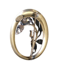 Load image into Gallery viewer, Vintage Danecraft Oval Rose Brooch 925 Sterling Silver