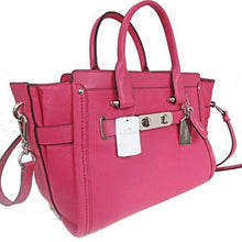 Load image into Gallery viewer, Coach F53308 Nubuck Pebble Leather Swagger Carryall Purse Bag, SV/Dahlia…