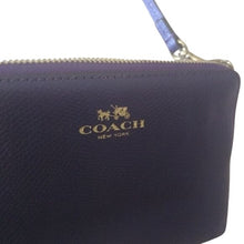 Load image into Gallery viewer, Coach SV/Metallic Purple Iris Corner Zip Wristlet