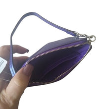 Load image into Gallery viewer, Coach SV/Metallic Purple Iris Corner Zip Wristlet