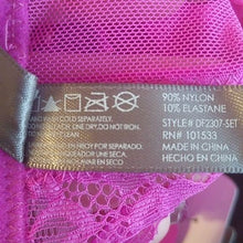 Load image into Gallery viewer, Daisy Fuentes Matching Bra Panty Set, Berry, Size 36B