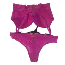 Load image into Gallery viewer, Daisy Fuentes Matching Bra Panty Set, Berry, Size 36B