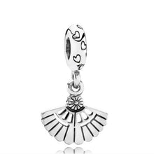 Load image into Gallery viewer, Pandora Hearts Aflutter Retired Sterling Silver Fan Dangle Bead - 791110
