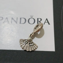 Load image into Gallery viewer, Pandora Hearts Aflutter Retired Sterling Silver Fan Dangle Bead - 791110