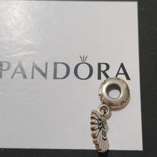 Load image into Gallery viewer, Pandora Hearts Aflutter Retired Sterling Silver Fan Dangle Bead - 791110