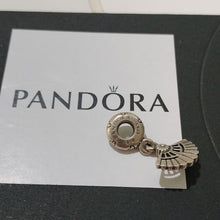 Load image into Gallery viewer, Pandora Hearts Aflutter Retired Sterling Silver Fan Dangle Bead - 791110
